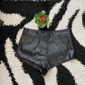 NWOT Nasty Gal Faux Leather Shorts Small